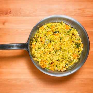 Risotto ai Verdure met ansjovis